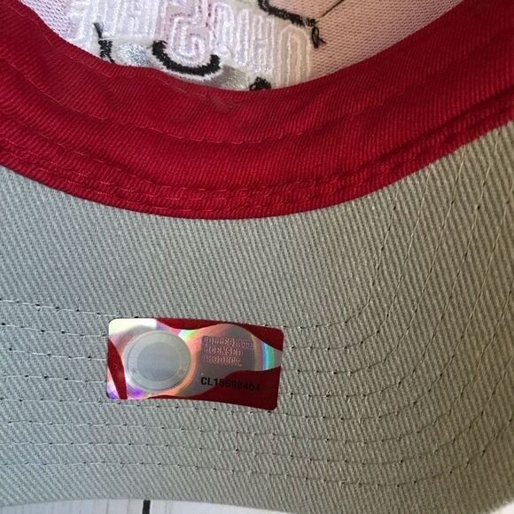 Ohio State red football ball cap hat signatures one size adj. licensed New with - Picture 4 of 5